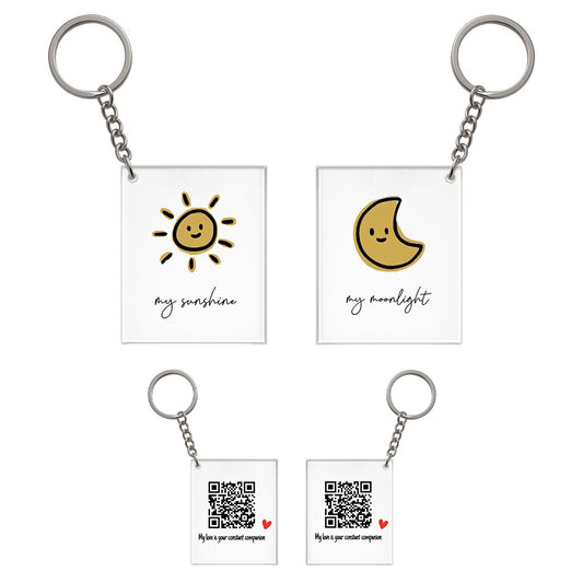 Memories Qr Code - 2 KeyChains For Couples